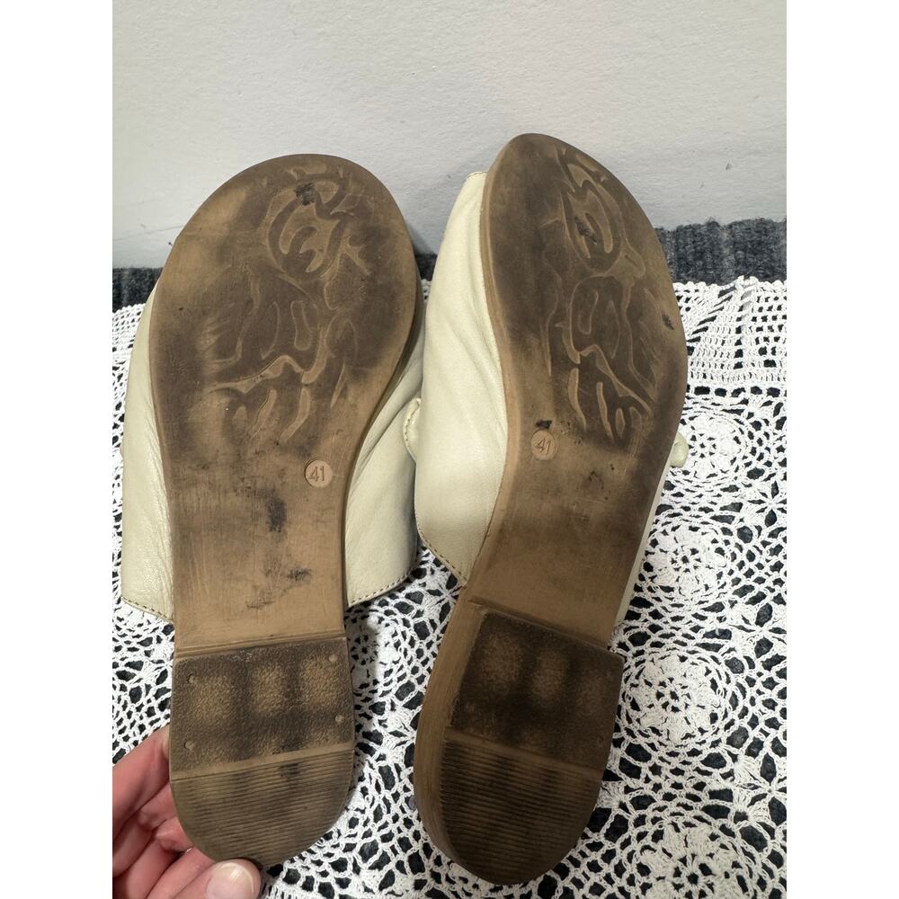 Bueno Joley Leather Tie Bow Slide Sandals Bamboo Size 10.5 - Picture 8 of 9